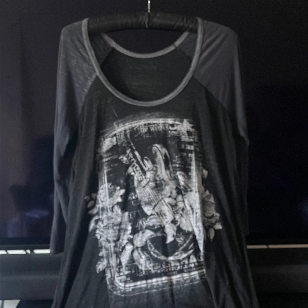 Free people bundle of two high low three-quarter sleeve T-shirts - Picture 6 of 7